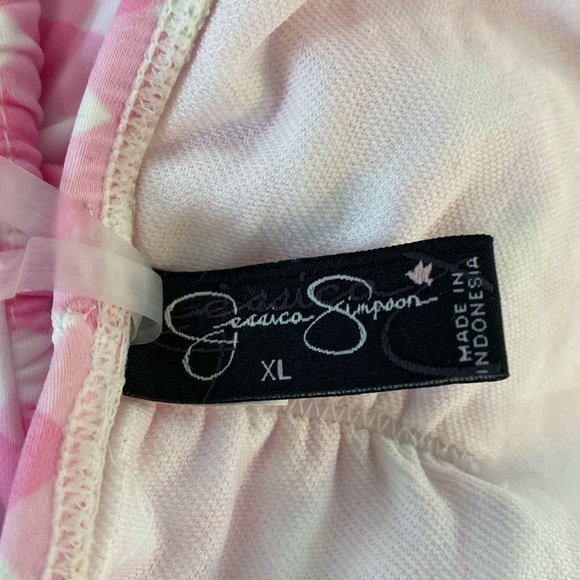 NWT Jessica Simpson Pink and White Gingham Print Monokini, Size XL - Picture 15 of 17